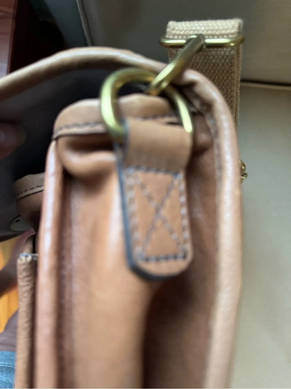 Vintage Fossil Brown Leather Messenger Bag - Casual Crossbody Satchel